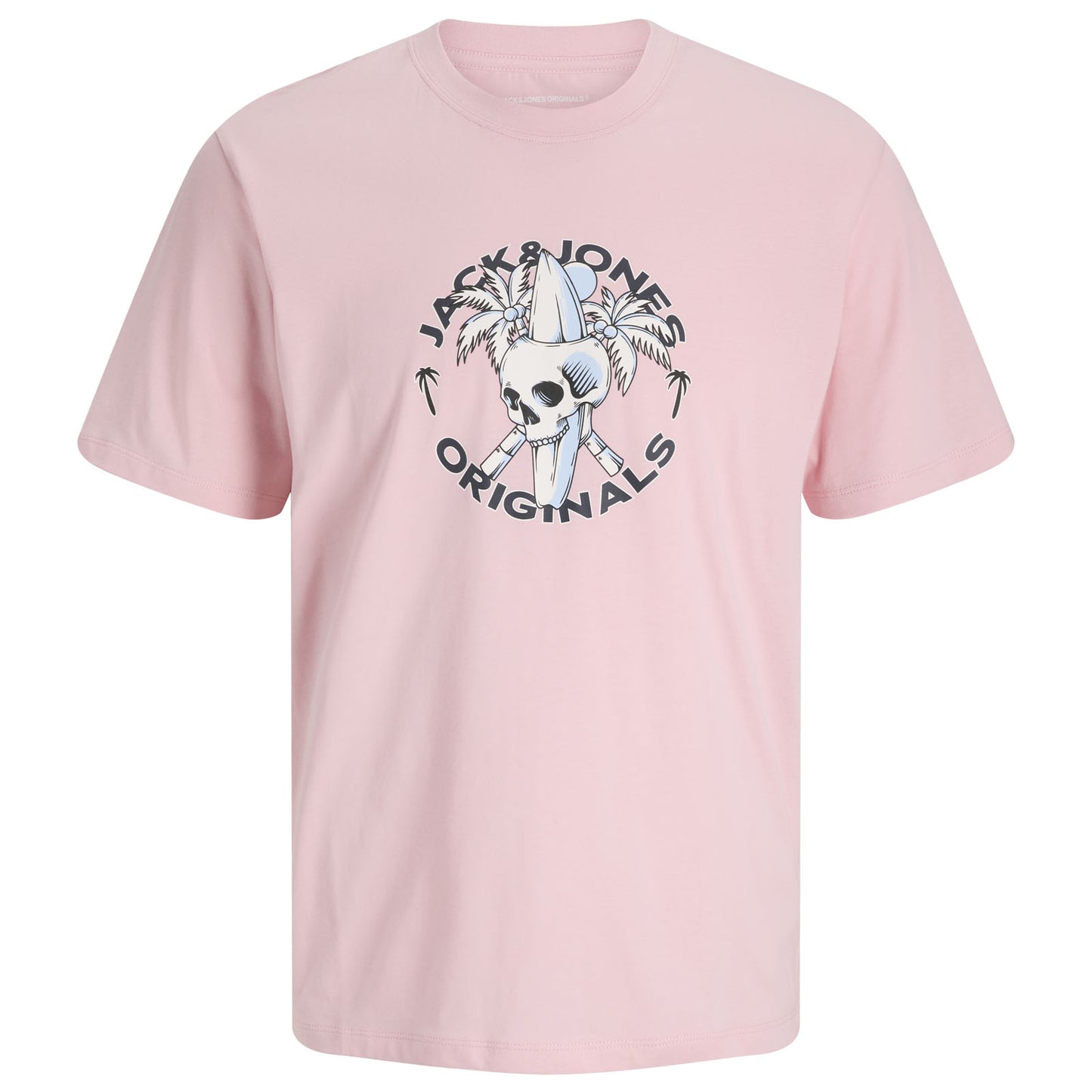 Jack & Jones Plus Size Skull Coast T-Shirt Tickled Pink