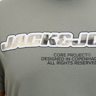 Jack & Jones Plus Size Lido Front Print T-Shirt Shadow