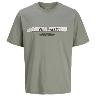 Jack & Jones Plus Size Lido Front Print T-Shirt Shadow