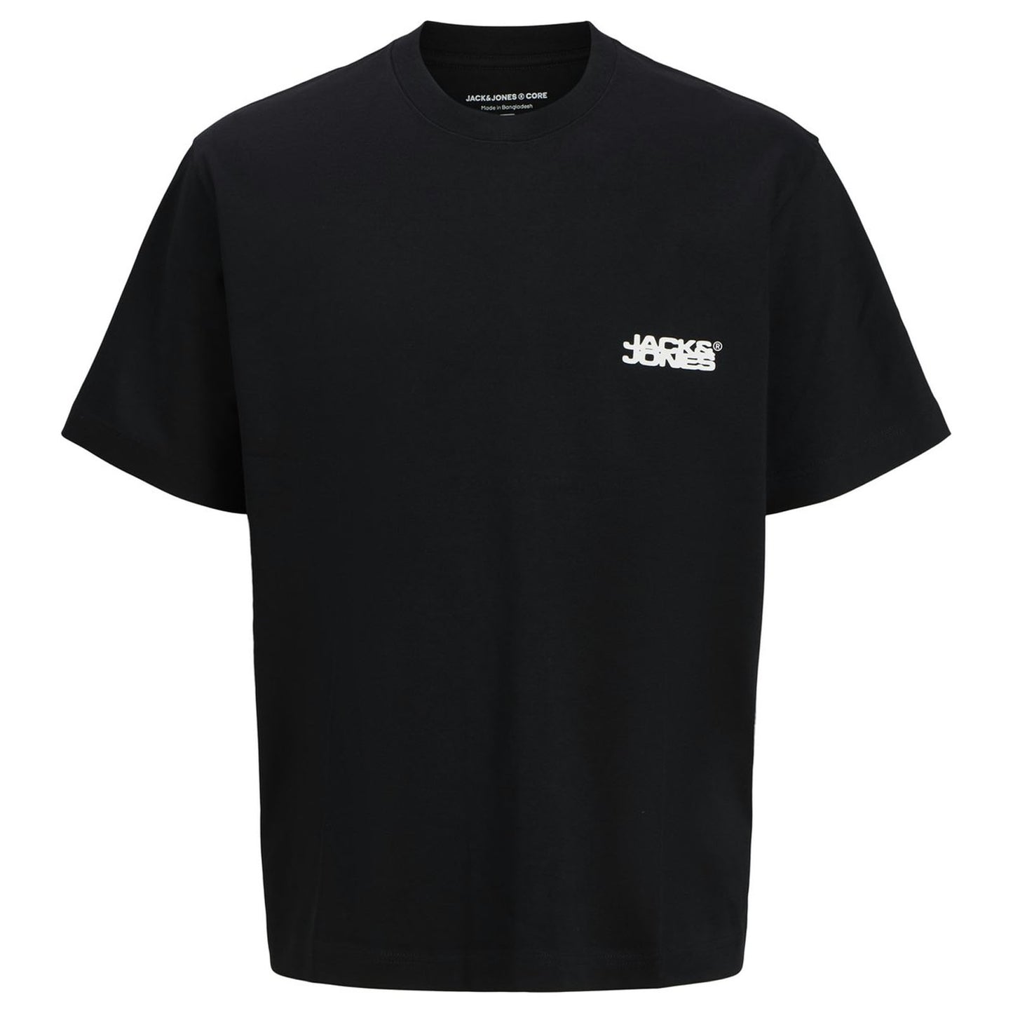 Jack & Jones Plus Size Sago One Colour Back Print T-Shirt Black