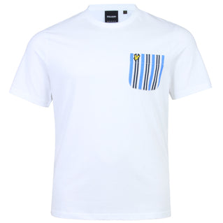 Lyle & Scott Plus Size Stripe Pocket T-Shirt White
