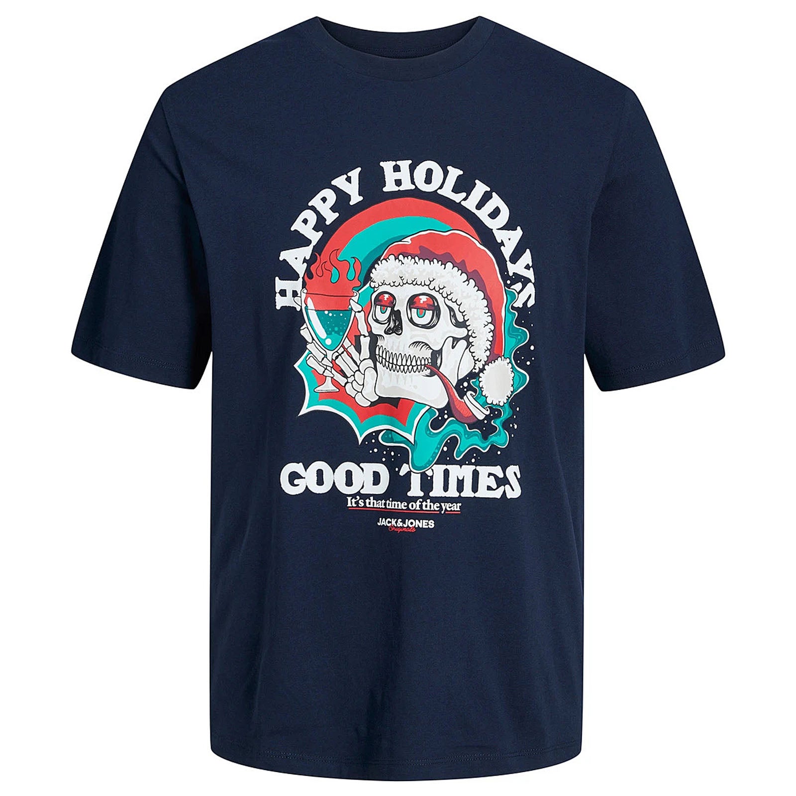 Jack Jones Jack And Jones Plus Size Christmas Skull T Shirt