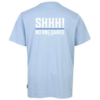 Solid State Plus Size No One Cares (Back Print) T-Shirt Denim