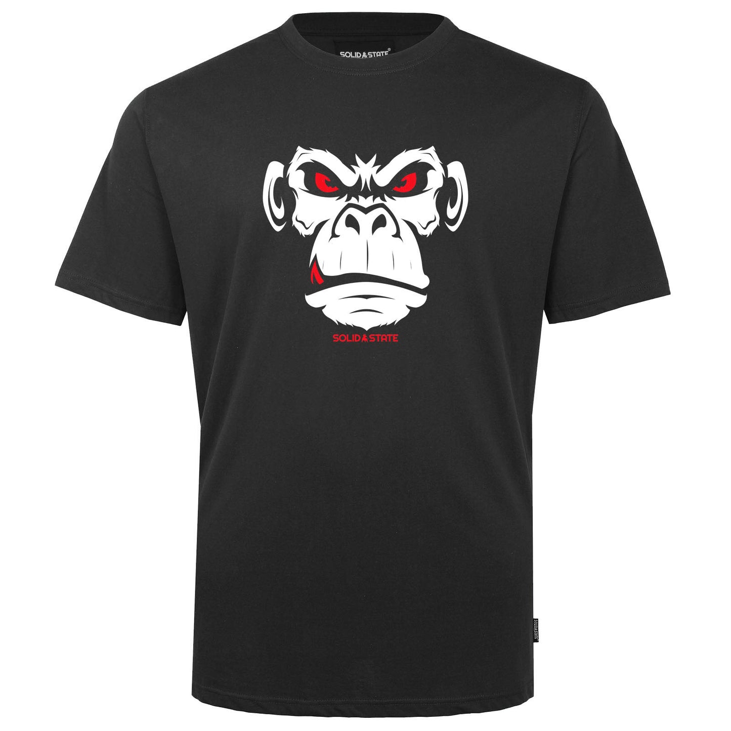 Solid State Plus Size Red Eye Monkey T-Shirt Black