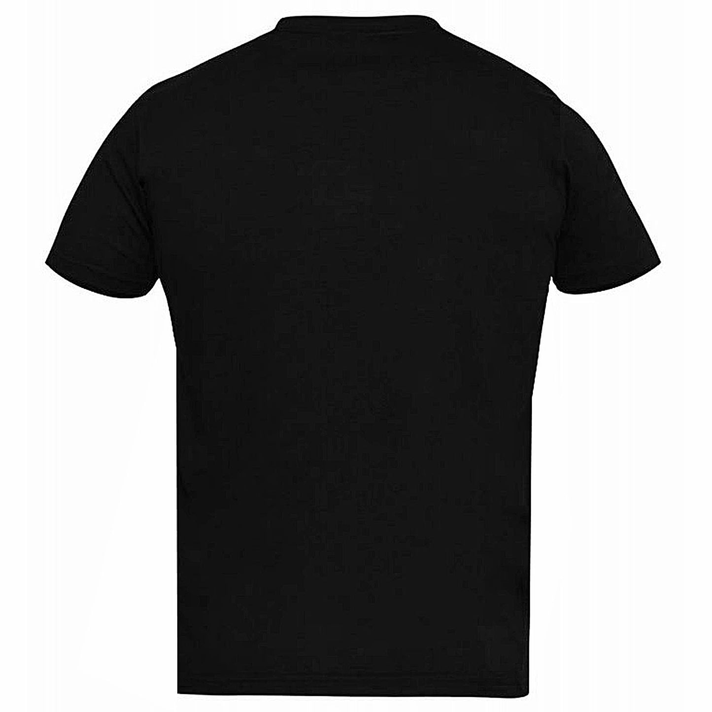 D555 Plus Size Flyers Plain Crew T-Shirt Black