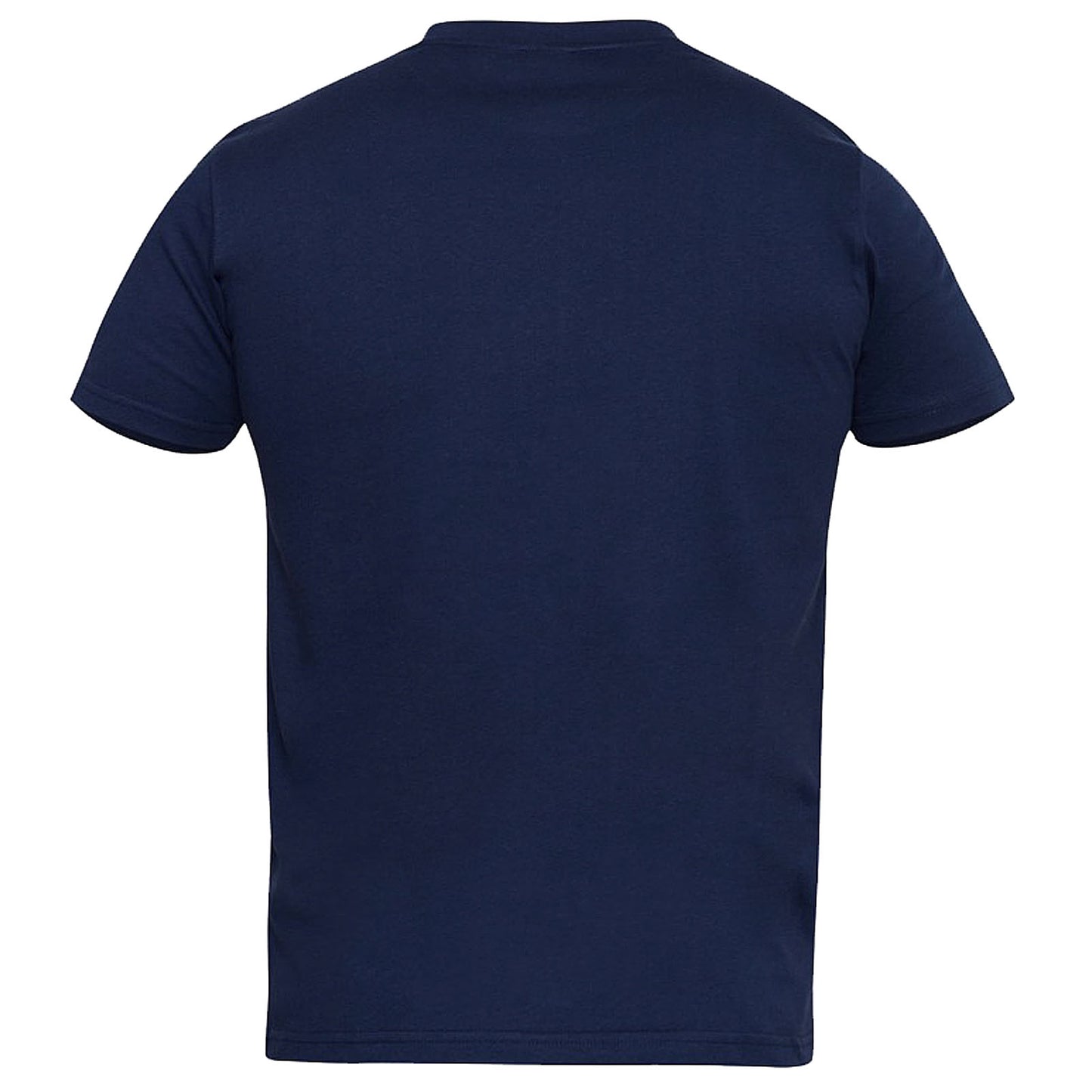 D555 Plus Size Flyers Plain Crew T-Shirt Navy