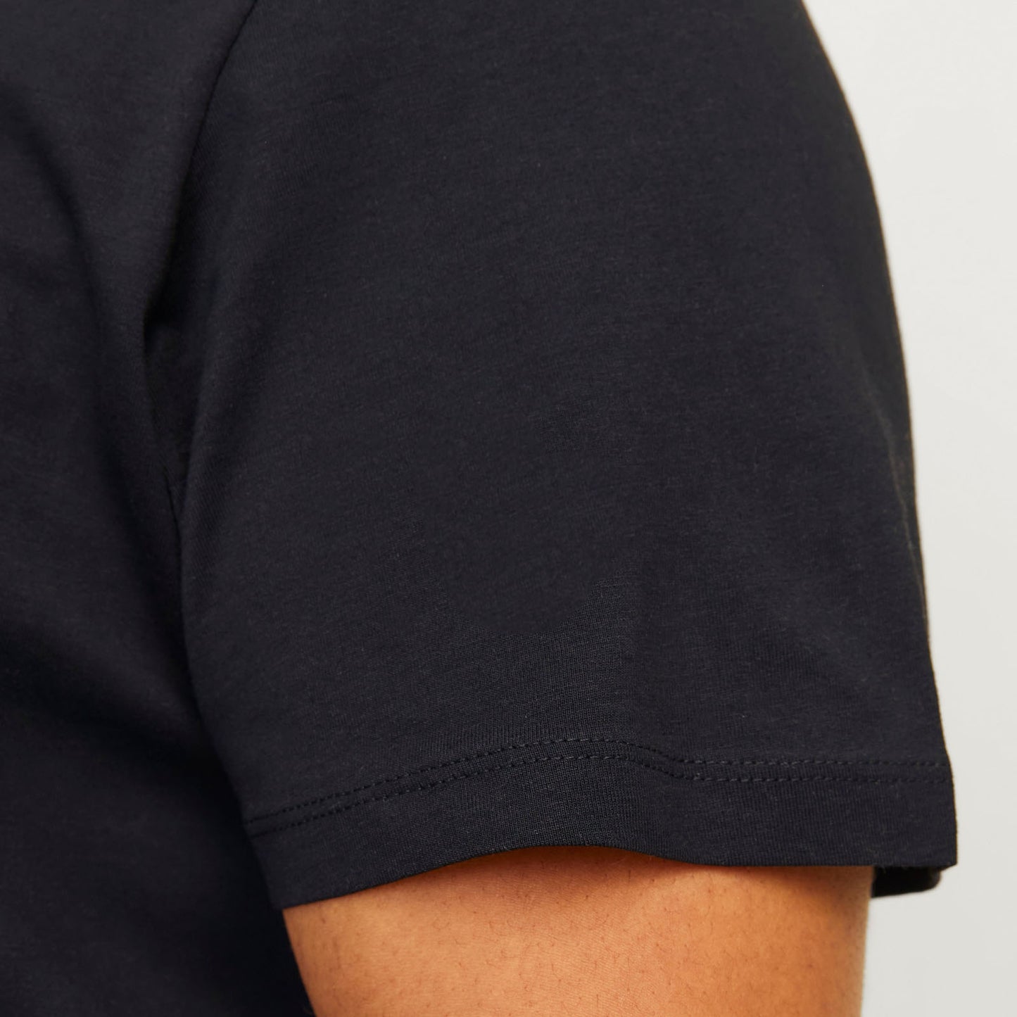 Jack & Jones Plus Size Caleb Varsity T-Shirt Black