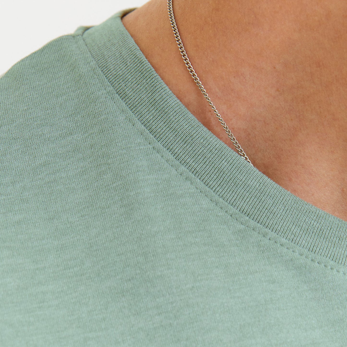 Jack & Jones Plus Size Paulos Plain T-Shirt Iceberg Green Melange