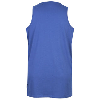 Solid State Plus Size Plain Muscle Vest Blue
