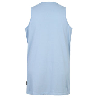 Solid State Plus Size Plain Muscle Vest Denim