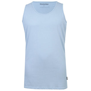 Solid State Plus Size Plain Muscle Vest Denim