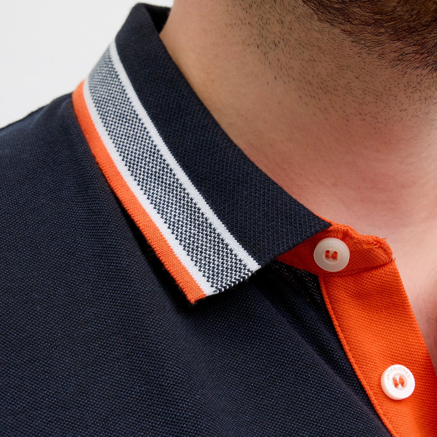 Jack & Jones Plus Size Paulos Polo Black Navy/Neon