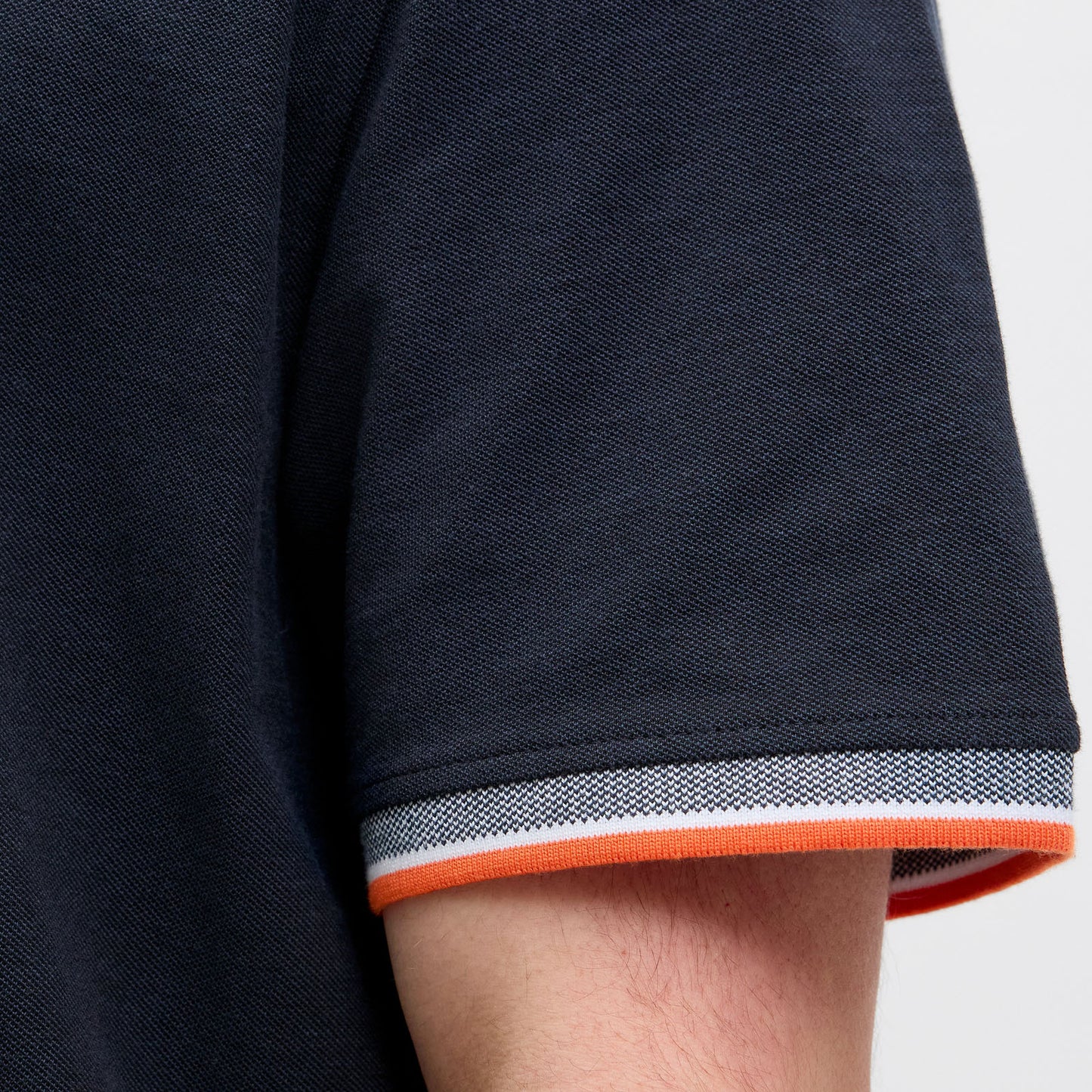 Jack & Jones Plus Size Paulos Polo Black Navy/Neon
