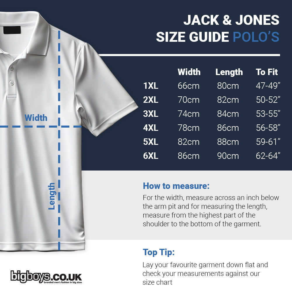 Jack & Jones Plus Size Paulos Polo Black Navy/Neon