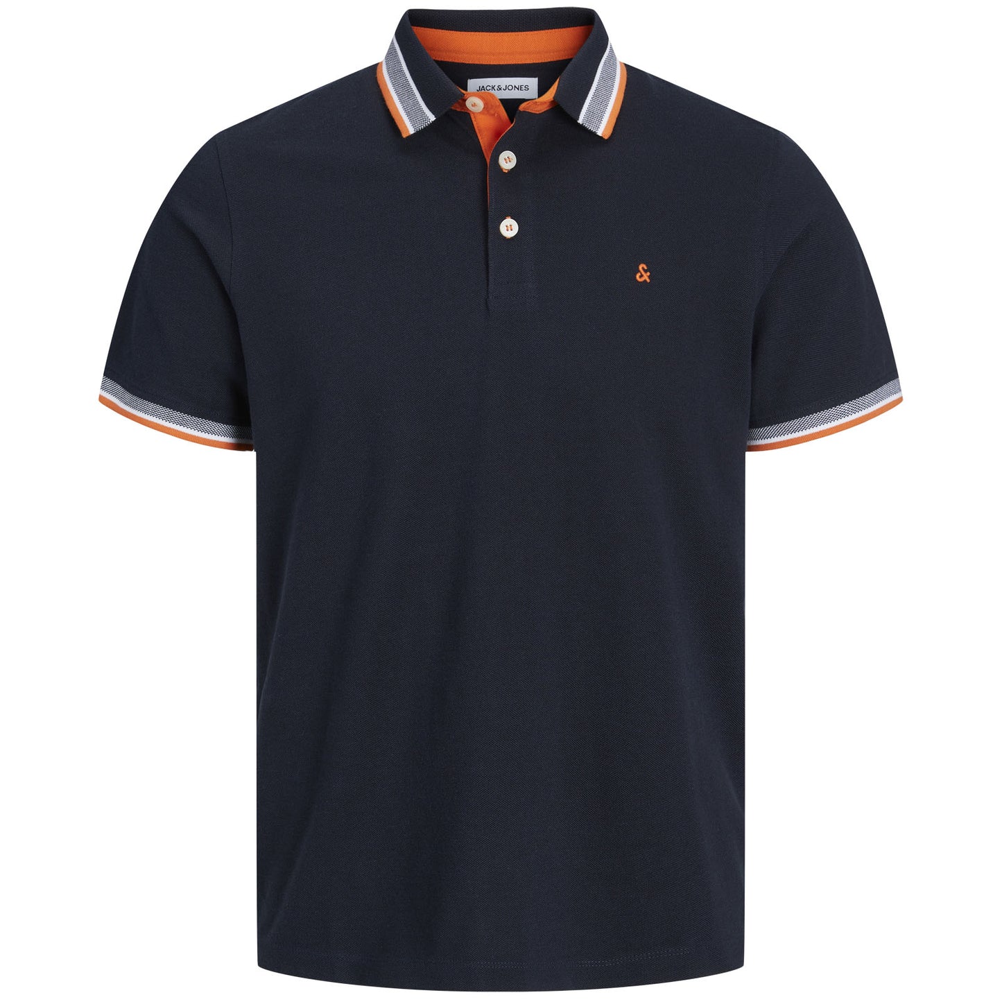 Jack & Jones Plus Size Paulos Polo Black Navy/Neon