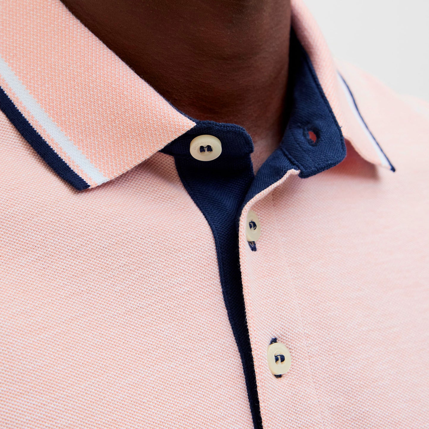 Jack & Jones Plus Size Paulos Polo Peach Parfait