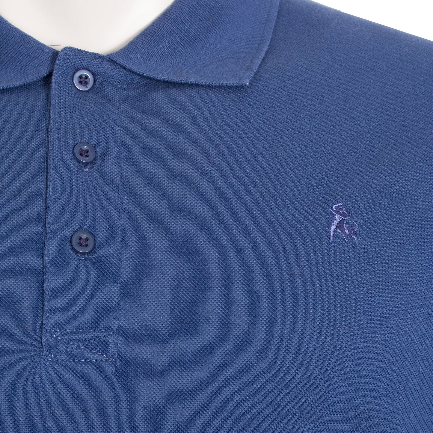 Solid State Plus Size Maine Plain Polo Navy