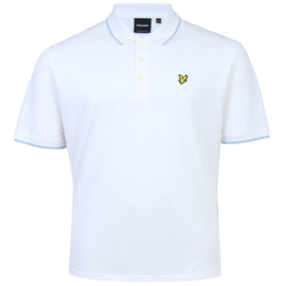 Lyle & Scott Plus Size Tipped Polo Shirt White/Blue