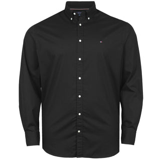 Tommy Hilfiger Plus Size Th Flex Regular Fit Long Sleeve Shirt Black