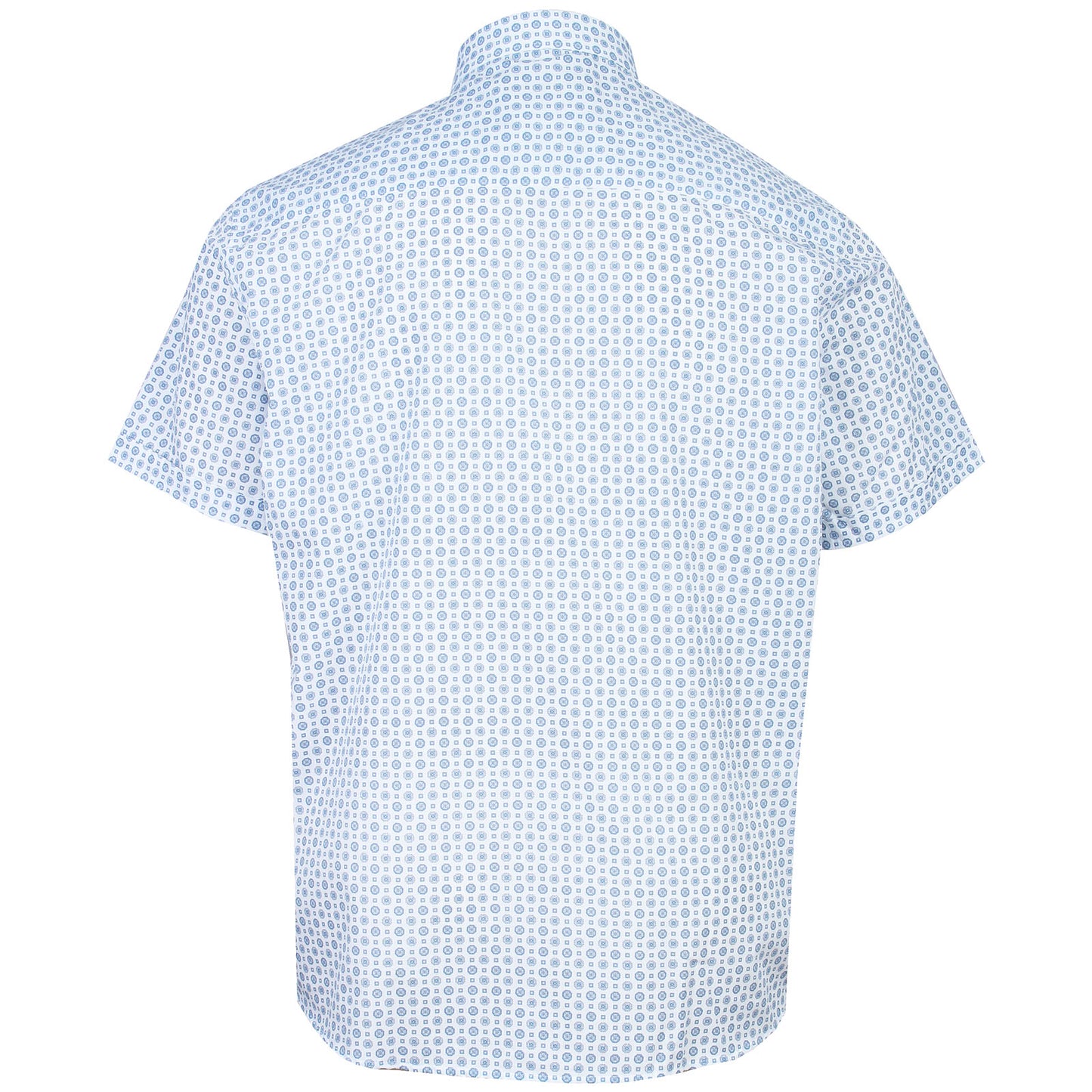 Kam Jeans Plus Size Jewel Pattern Short Sleeve Shirt Blue