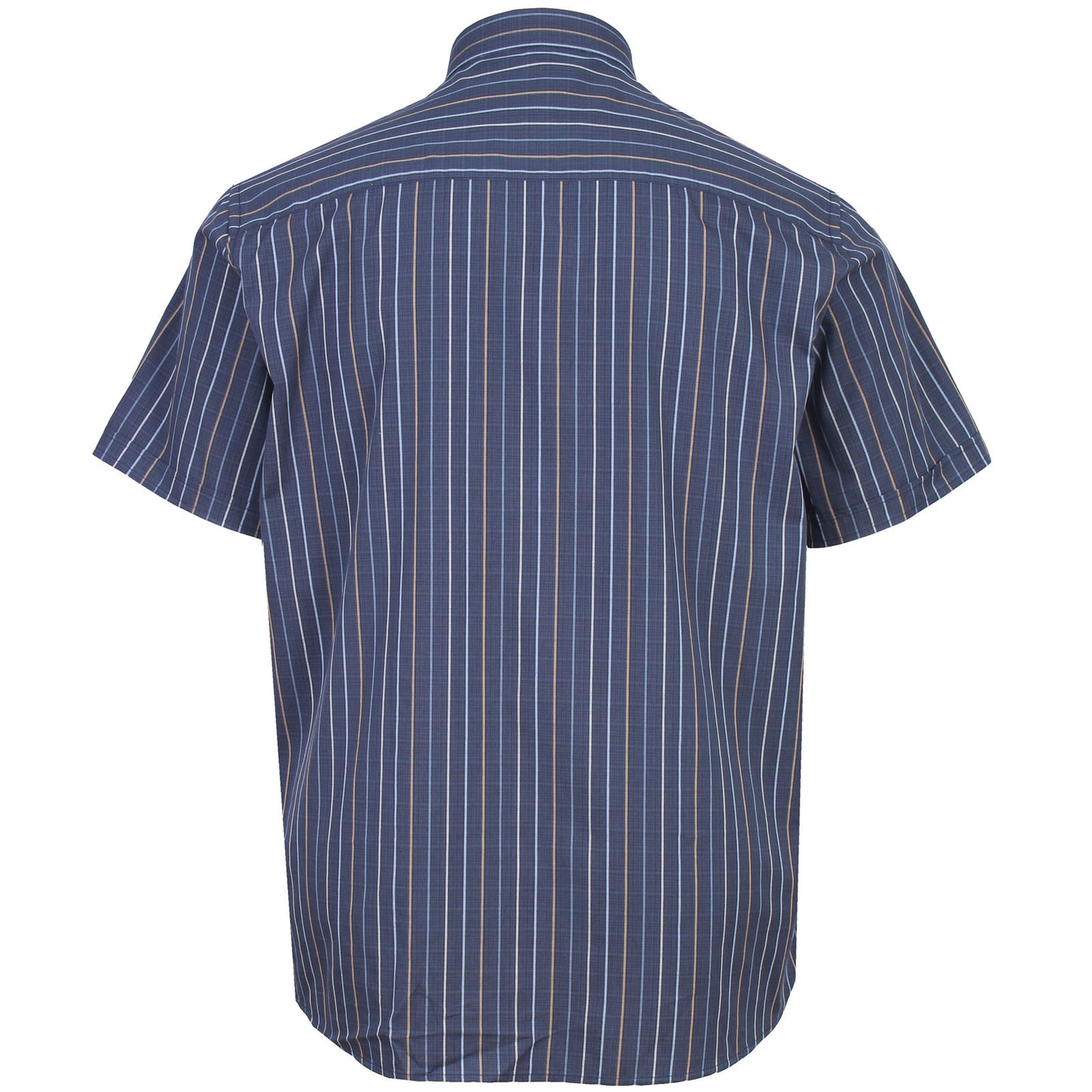 Kam Jeans Plus Size Stripe Short Sleeve Shirt Navy