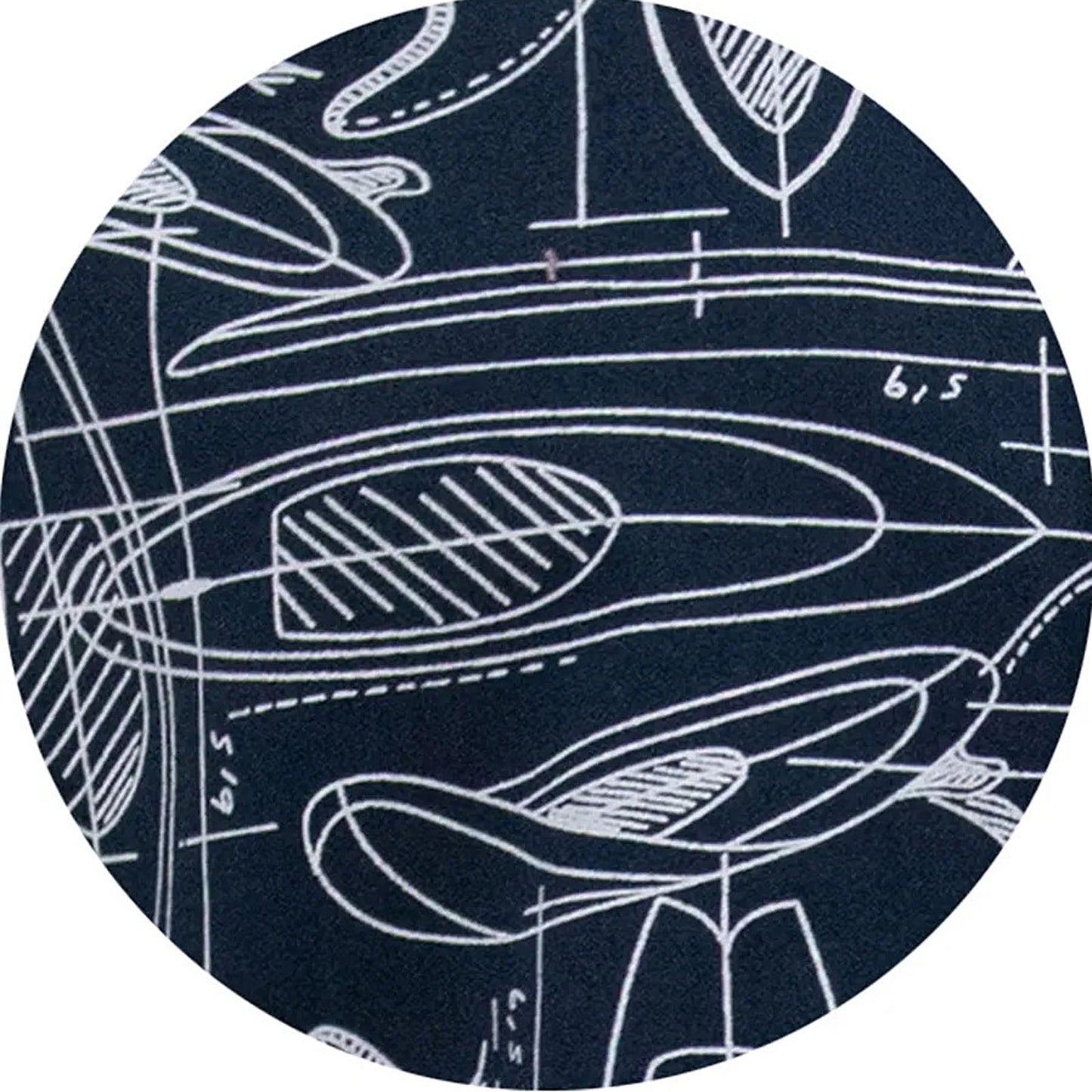 D555 Plus Size Worthing Surf Print Short Sleeve Shirt Navy