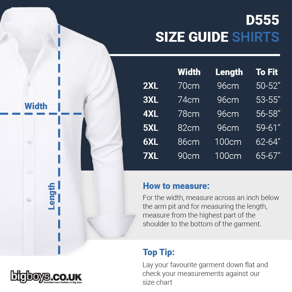 D555 Plus Size Worthing Surf Print Short Sleeve Shirt Navy