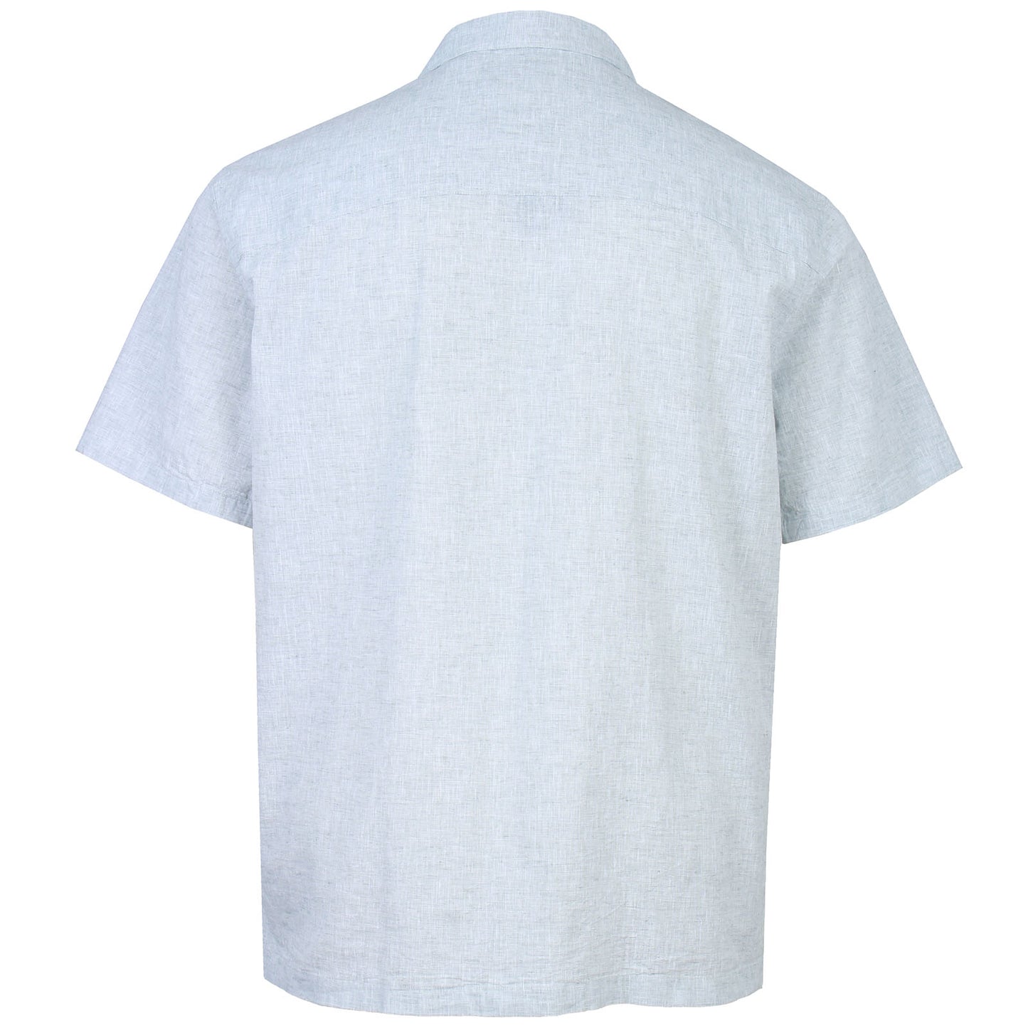 Lyle & Scott Plus Size Linen Blend Oxford Revere Shirt Green Mercurial