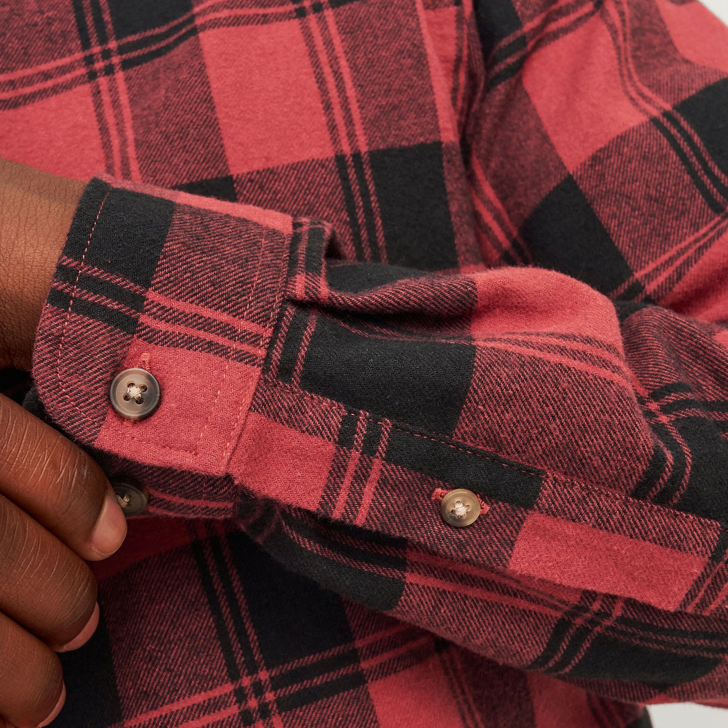Jack & Jones Plus Size Joshua Fall Buffalo Check L/S Shirt Brick Red