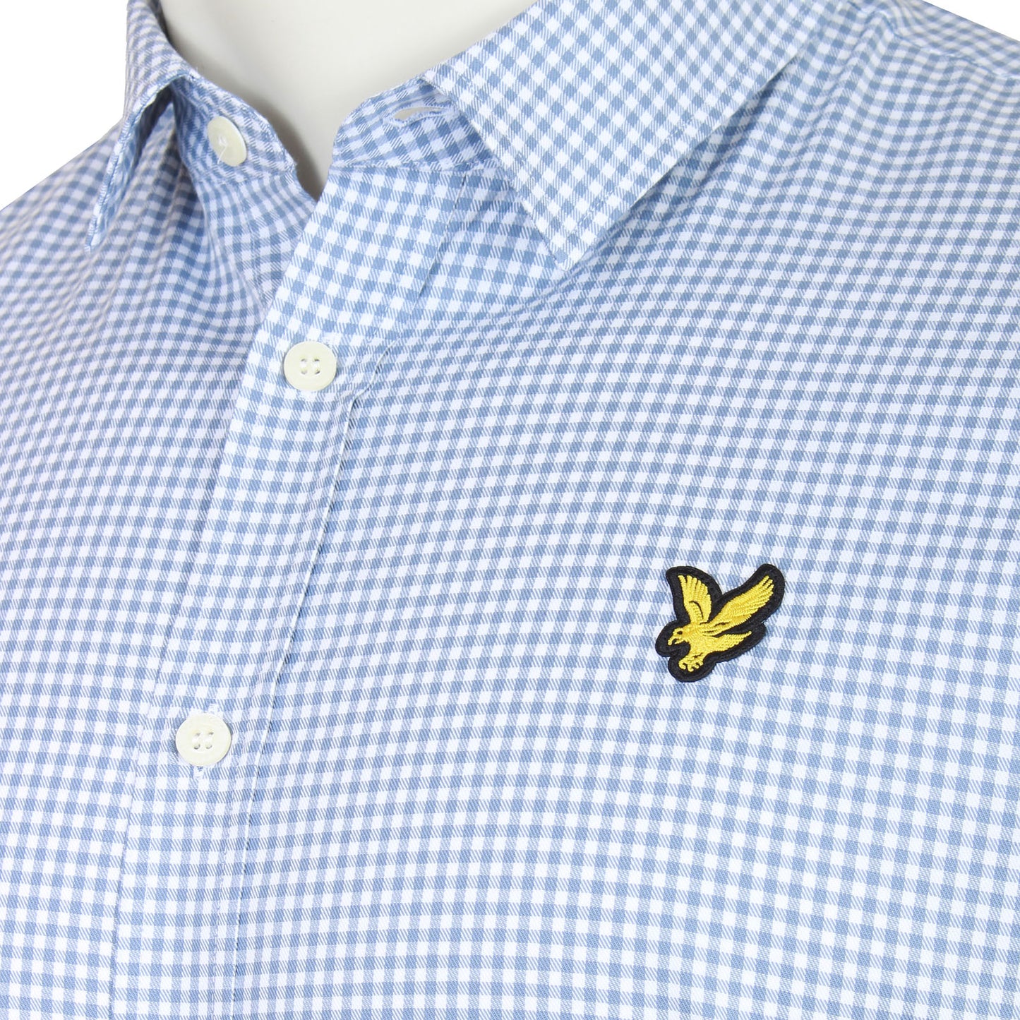 Lyle & Scott Plus Size Shepard Check Long Sleeve Shirt Crafted Blue/White