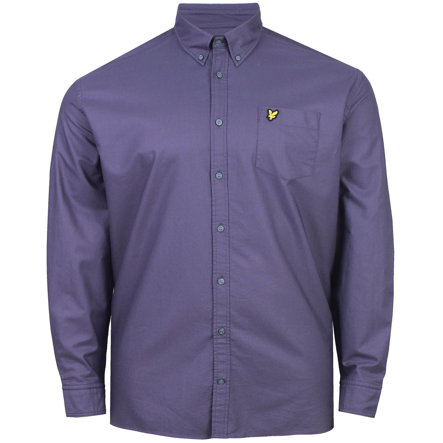 Lyle & Scott Plus Size Plain Oxford Long Sleeve Shirt Graystone