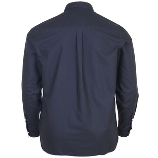Lyle & Scott Plus Size Plain Oxford Long Sleeve Shirt Dark Navy
