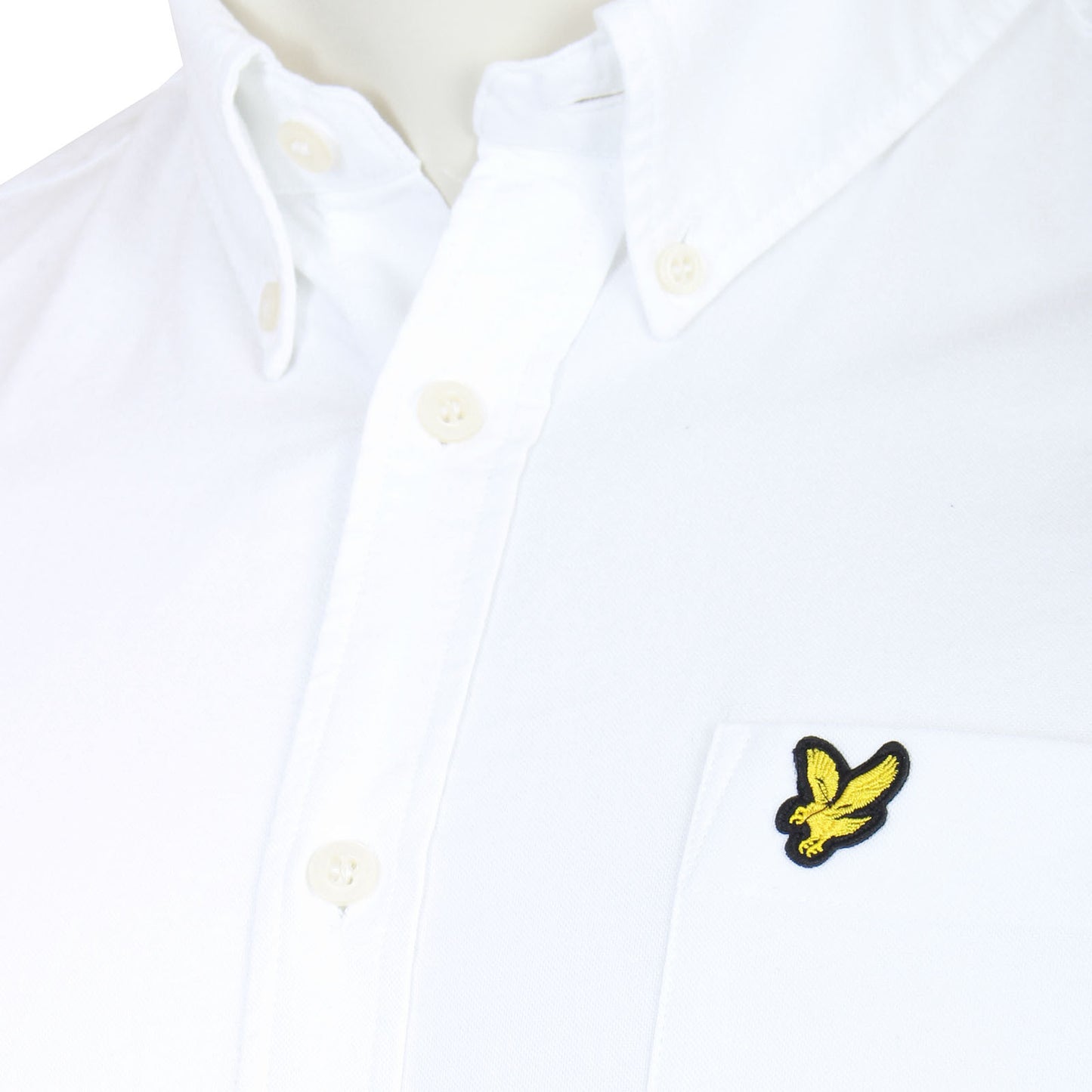 Lyle & Scott Plus Size Plain Oxford Long Sleeve Shirt White