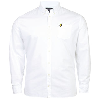Lyle & Scott Plus Size Plain Oxford Long Sleeve Shirt White