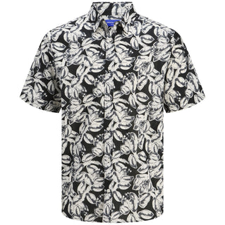 Jack & Jones Plus Size Joshua Split Aop Shirt Black