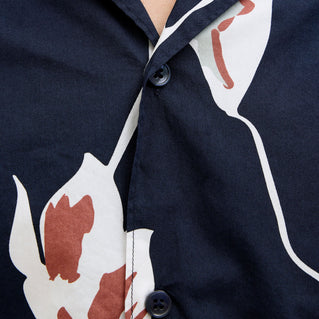 Jack & Jones Plus Size Palaermo Print Resort Shirt Night Sky