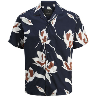 Jack & Jones Plus Size Palaermo Print Resort Shirt Night Sky