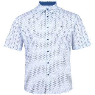 Dg’S Drifter Plus Size Floral Geo Short Sleeve Shirt Navy