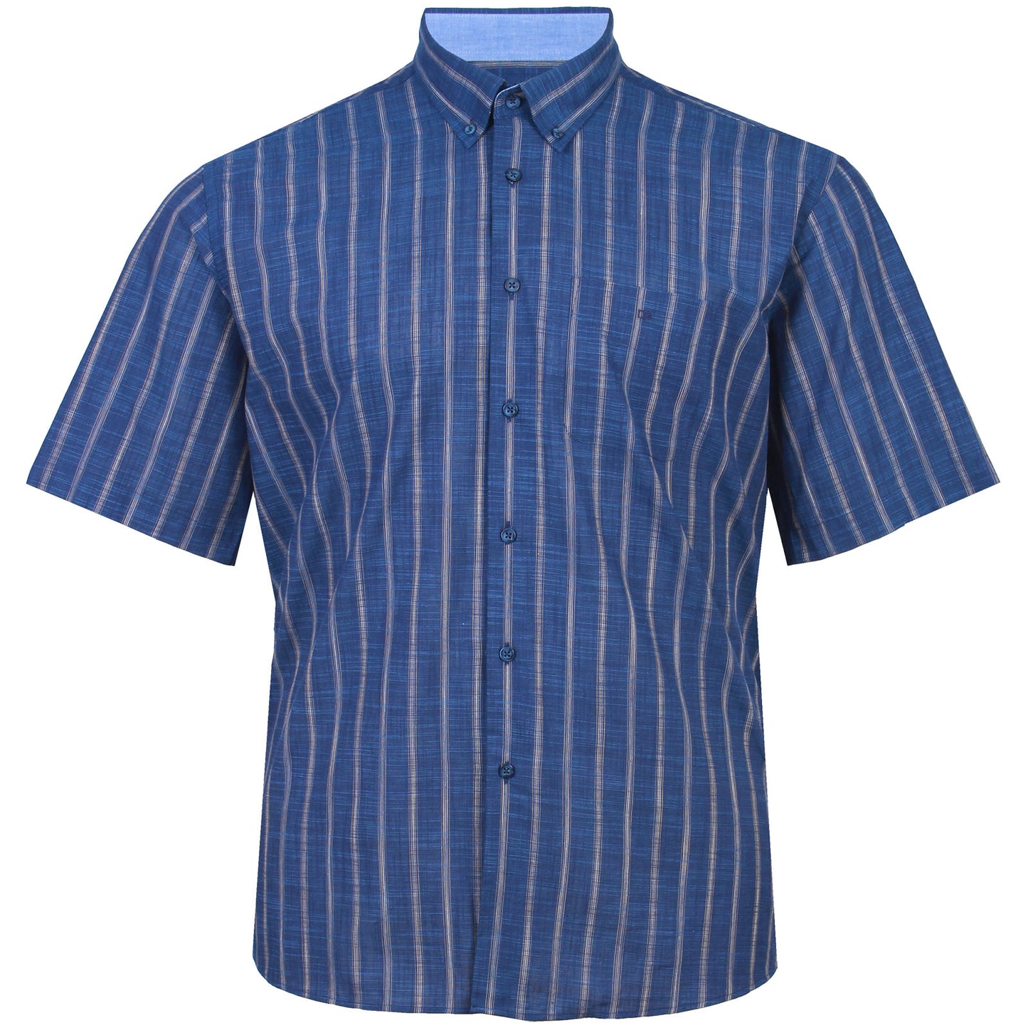 Dg’S Drifter Plus Size Stripe Short Sleeve Shirt Dark Blue