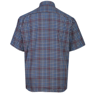 Dg’S Drifter Plus Size Multi Check Short Sleeve Shirt Navy