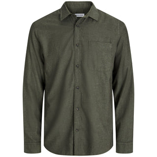 Jack & Jones Plus Size Classic Melange Long Sleeve Shirt Rosin