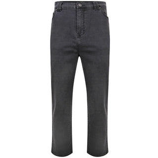 Kam Jeans Plus Size Regular Stretch Fit Jeans Charcoal