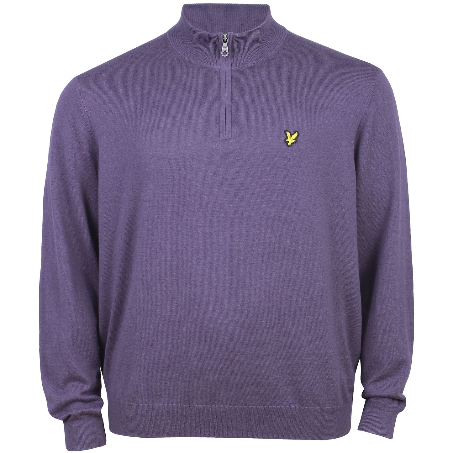 Lyle & Scott Plus Size Cotton Merino Quarter Zip Jumper Graystone