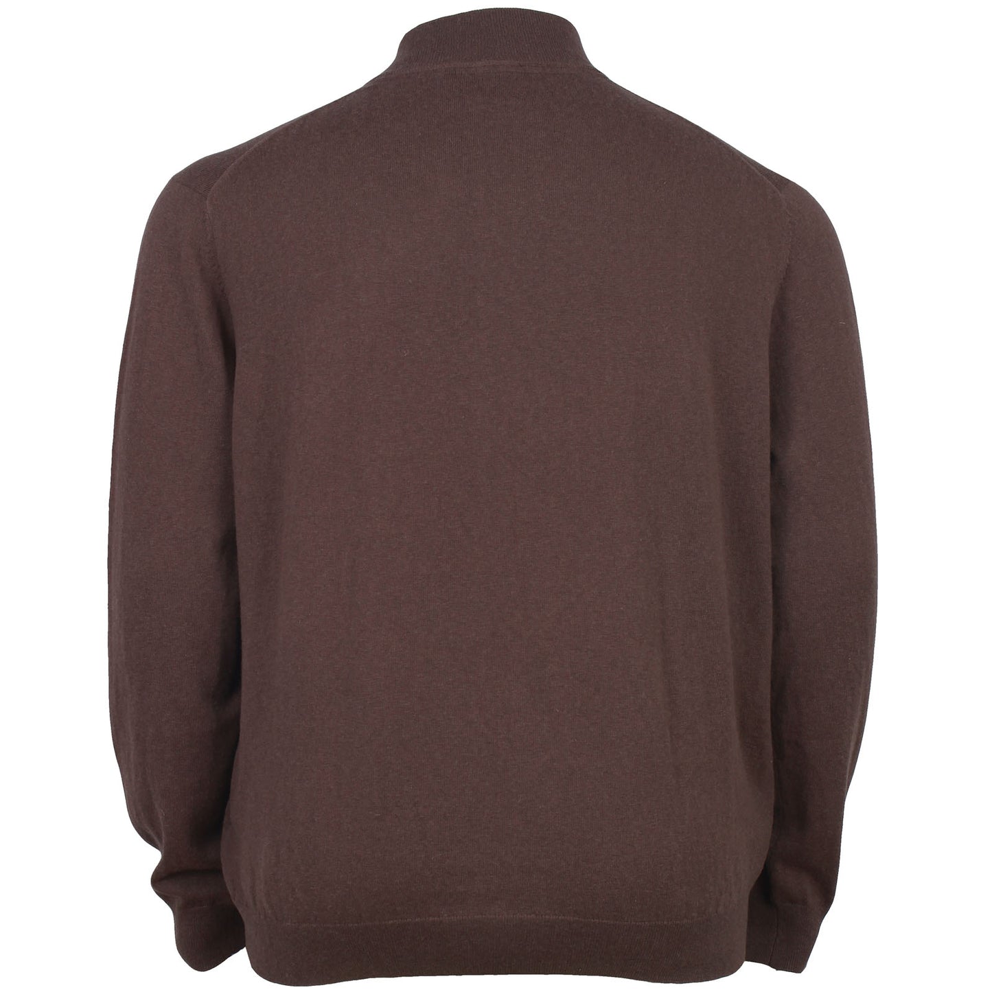 Lyle & Scott Plus Size Cotton Merino Quarter Zip Jumper Espresso