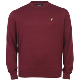 Lyle & Scott Plus Size Cotton Merino Crew Neck Jumper Port