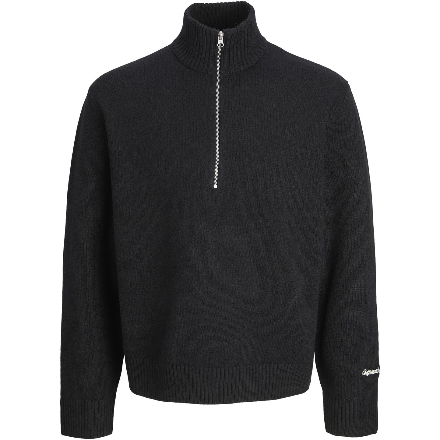 Jack & Jones Plus Size Norrebro Half Zip Knitwear Black