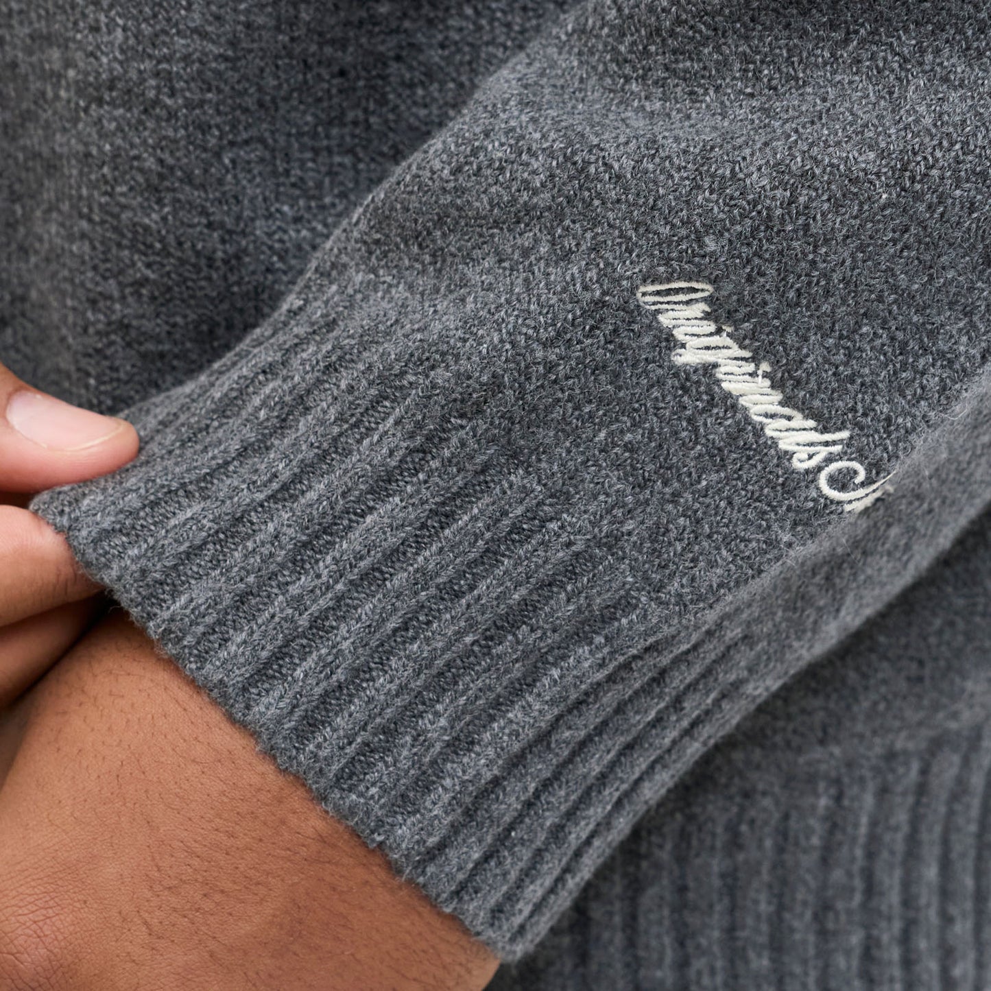 Jack & Jones Plus Size Norrebro Half Zip Knitwear Dark Grey