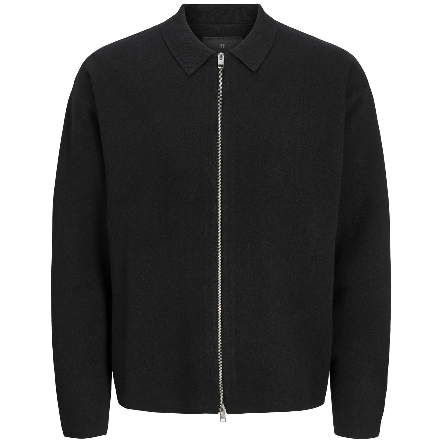 Jack & Jones Plus Size Bradfort Zip Knit Cardigan Black
