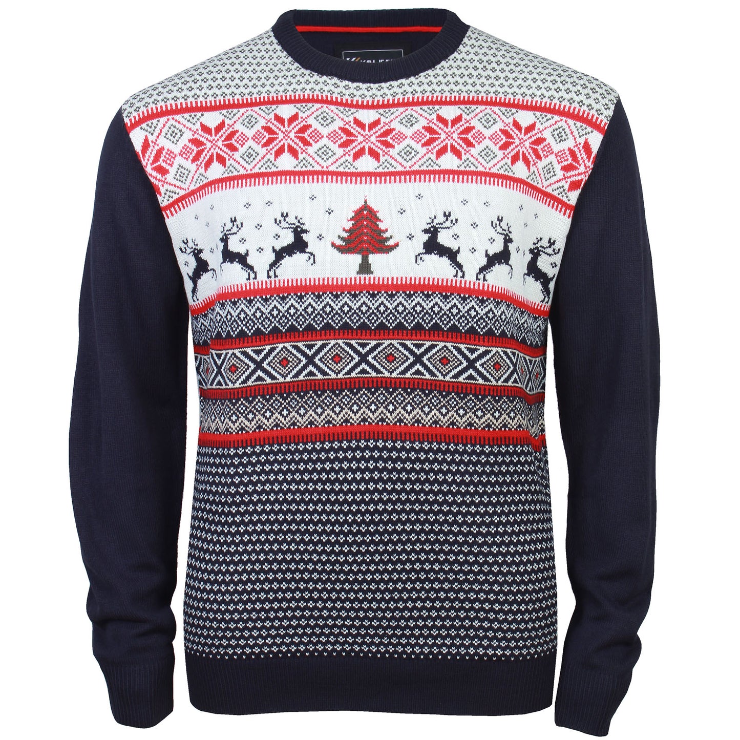 Kam Jeans Plus Size Kbsx031 Reindeer Xmas Jumper Navy