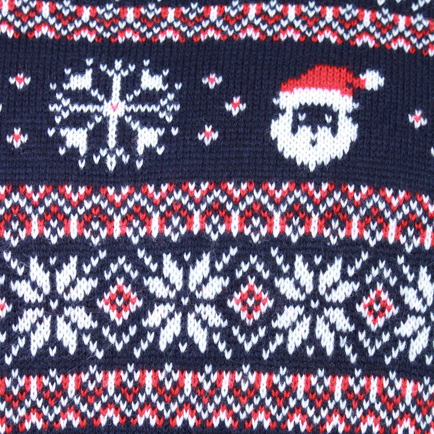 Kam Jeans Plus Size Kbsx032 Snowflake Santa Xmas Jumper Navy